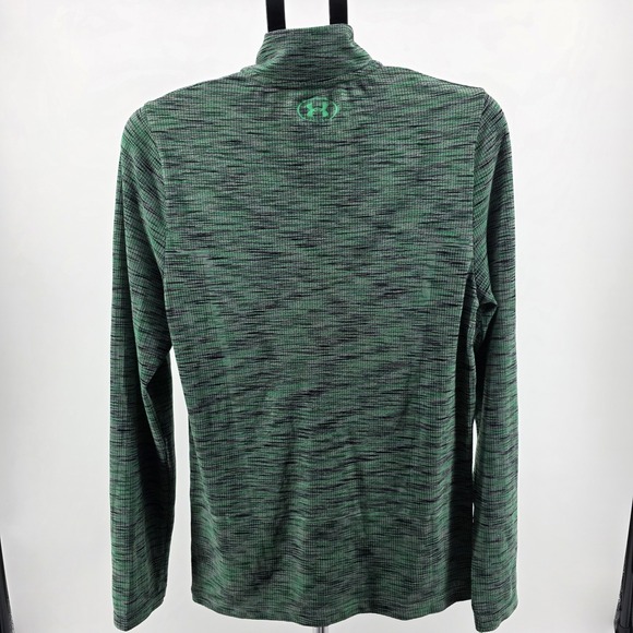 Men's Under Armour Long Sleeve Green Seamless Half Zipper Medium - Picture 2 of 7